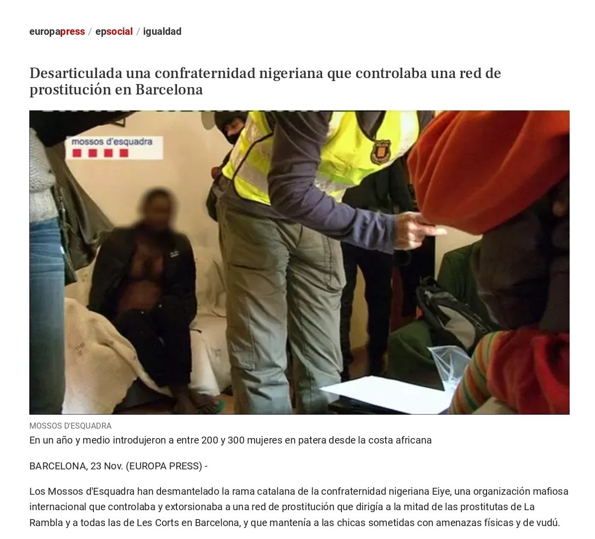 ORGANIZACIÓN NIGERIANA + PELIGROSA